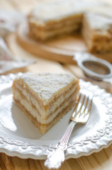 Apple pie with semolina on a vegan