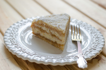 Apple pie with semolina on a vegan
