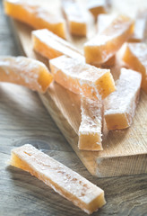 Heap of organic turkish delight