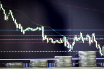 Naklejka premium Stock market graph