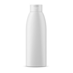 White shampoo bottle template.