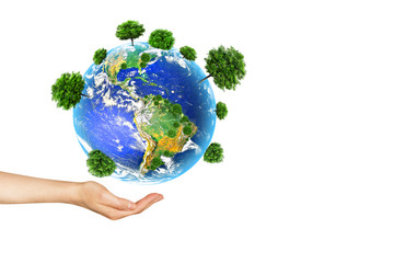 Earth from Space. Best Internet Concept of global business from concepts series. Elements of this image furnished by NASA. 3D illustration