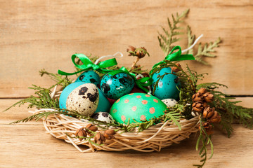 Colorful easter eggs