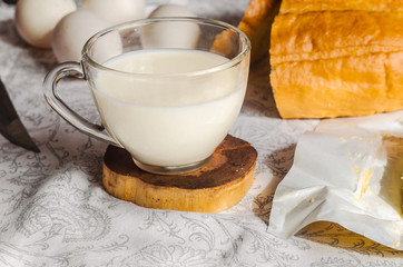Homemade milk for the morning