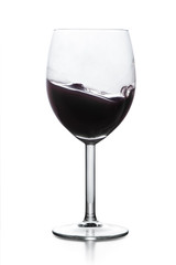 Black liquid in wine glass