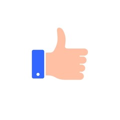 Like thumb icon flat style vector