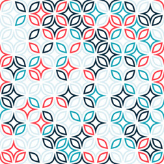 Abstract seamless pattern with lots of geometric elements.