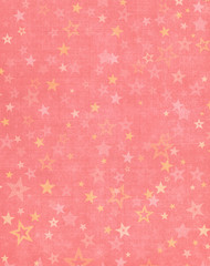 Stars on Pink Background. Star shapes on a textured pink cloth background. - 141402191
