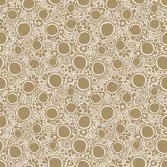 Seamless vector decorative hand drawn pattern. ethnic endless background with ornamental decorative elements with traditional etnic motives, tribal geometric figures. Print for wrapping, background