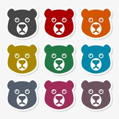 Fototapeta premium Bear head mascot icon - Illustration