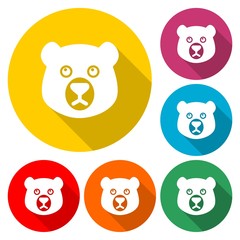 Bear head mascot icon - Illustration