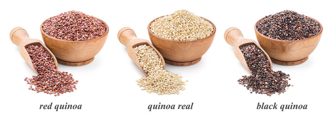 quinoa collection isolated on white background - 141403557