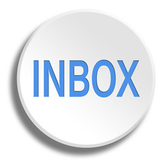 Blue inbox in round white button with shadow