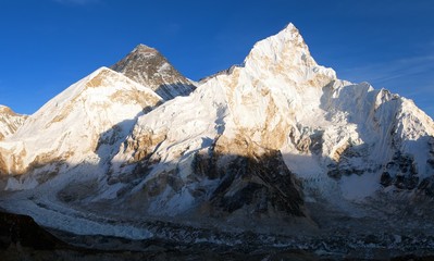 Mount Everest evening panoramic view