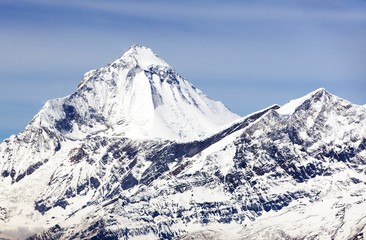 Fototapeta na wymiar Mount Dhaulagiri, view from Thorung La pass