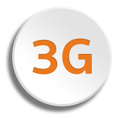 Orange 3G in round white button with shadow