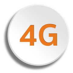 Orange 4G in round white button with shadow