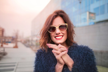 Wearing cool sunglasses