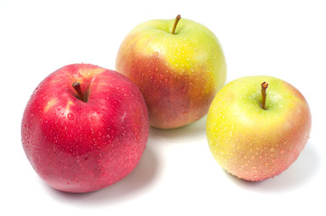 Fresh apples isolated on a white background