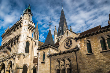 Notre Dame Kirche Dijon, Frankreich - obrazy, fototapety, plakaty