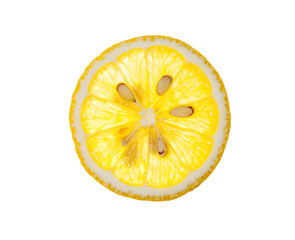 Light through a slice of lemon