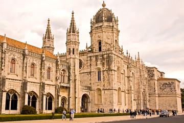 Fototapeta na wymiar Jerónimos Monastery in Belem, Portugal. 