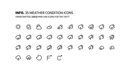 Web design mini line, illustrations, icons
