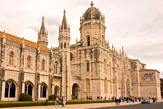Jerónimos Monastery in Belem, Portugal. 
