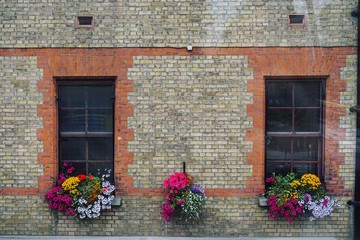 Fototapeta na wymiar Häuser, Fenster, Türen in Dublin, Irland