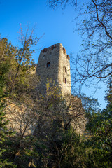 Historical Narikala fortress tower, Tbilisi, Georgia