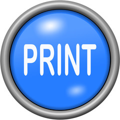Blue design print in round 3D button