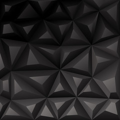 Plakat Black background abstract polygon. Stock Illustration