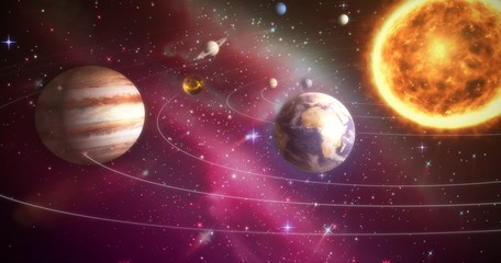 Composite image of solar system against white background 3d © vectorfusionart