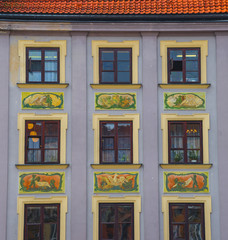 Fototapeta premium Beautiful colorful houses in Old town square in Warsaw. Poland
