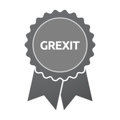Isolated badge with  the text GREXIT