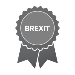 Isolated badge with  the text BREXIT