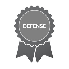 Isolated badge with  the text DEFENSE