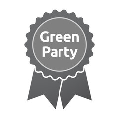 Isolated badge with  the text Green Party