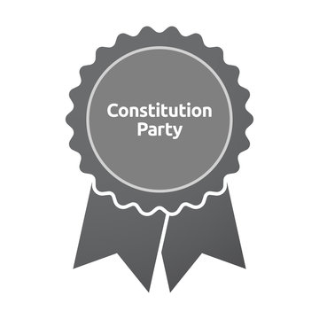 Isolated badge with  the text Constitution Party