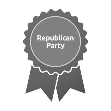 Isolated badge with  the text  Republican  Party