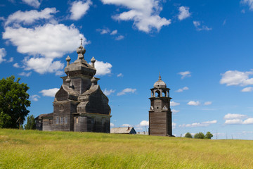 Orthodox wooden church on Russian North