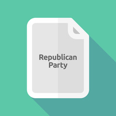 Long shadow document with  the text  Republican  Party