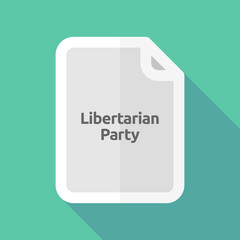 Long shadow document with  the text Libertarian Party