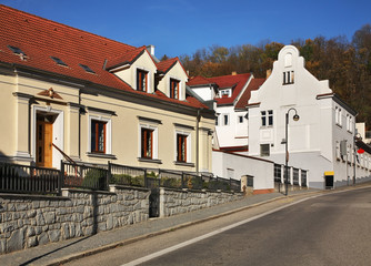 Street in Hluboka nad Vltavou. Czech Republic 