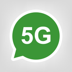 Grüne Sprechblase - 5G Verbindung