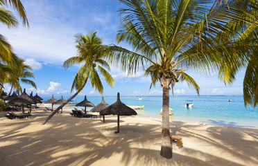 Fototapeta na wymiar Luxurious five stars holiday resort on tropical paradise island