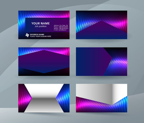 Business card background blue magenta neon effect03