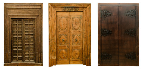 Old vintage wood doors