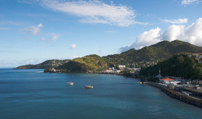 Fototapeta na wymiar Caribbean sea - Grenada island - Saint George's bay