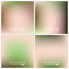 Abstract Creative concept vector multicolored blurred background set. For Web and Mobile Applications, art illustration template design, business infographic and social media, modern decoration